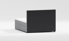 Светлосиво боксспринг легло 200x200 cm с място за съхранение Rico – Ropez