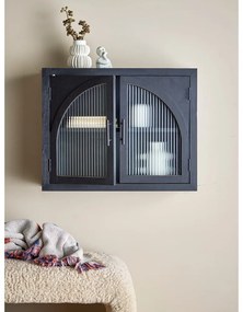 Черна висяща витрина от масивна ела 62x49x23 cm Lario – Bloomingville