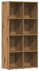 855779 vidaXL Библиотека, дъб артизан, 66x30x130 см, инженерно дърво