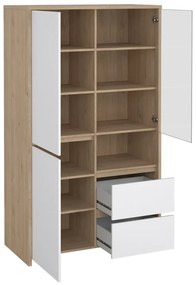 Витрина от дъбов декор в бял и естествен цвят 100x170x48 cm Next – Tvilum