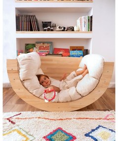 Люлка от масивен бор в естествен цвят 60x100x60 cm Montessori – Little Nice Things