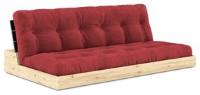 Червен разтегателен диван от велур 196 cm Base – Karup Design