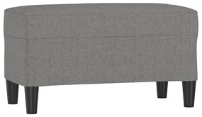 349384 vidaXL Пейка, тъмносива, 70x35x41 см, плат