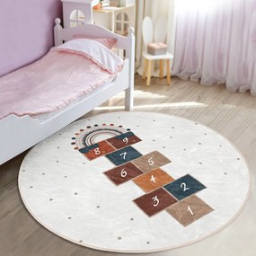 Кремав детски килим ø 80 cm Comfort - Mila Home