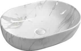 Бяла керамична мивка 59x42 cm Dalma – Sapho