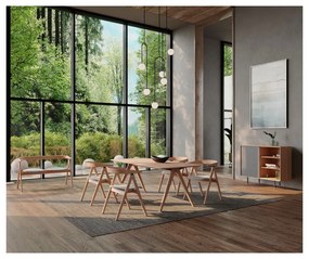 Черно-кафяв дъбов трапезен стол Ava - Gazzda