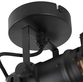 Индустриален студиен прожектор черен GU10 с клапи - Movie