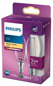 К-кт 2 бр. LED крушки VINTAGE Philips E14/2W/230V 2700K