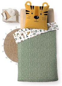 Единично памучно детско спално бельо 140x200 cm Tigry – douceur d'intérieur