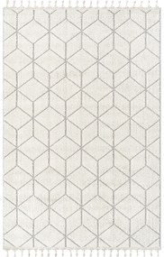 Килим Bukle 1407, цвят Бял, 120 x 300 см