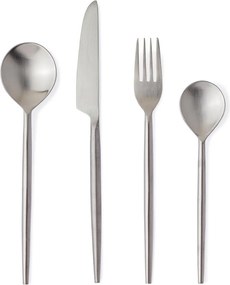 Прибори за хранене 16 бр. от неръждаема стомана в сребрист цвят за 4 души Bronte – Bizzotto