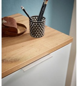 Бял шкаф за обувки в дъбов декор Telde - Germania