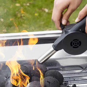 Духалка за разпалване на барбекю MasterGrill MG226, Метал и пластмаса, Черен