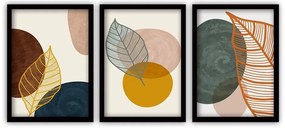 Комплект от 3 картини в черна рамка Остави III., 35 x 45 cm - Vavien Artwork