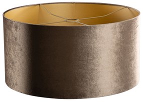 Кадифена абажура кафява със златен интериор 50/50/25