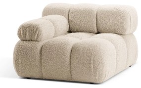 Бежов модул за диван от букле (ляв ъгъл) Bellis – Micadoni Home