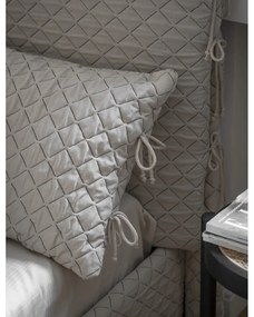 Бежово тапицирано единично легло и решетка 90x200 cm Sleepy Luna - Miuform