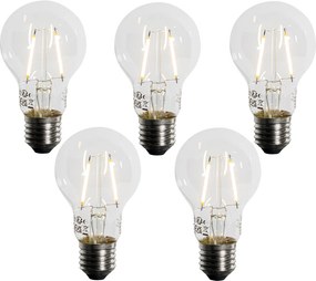 Комплект от 5 E27 LED крушки A60 със сензор за здрач 2.5W 250 lm 2200K
