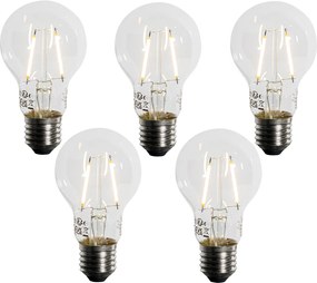 Комплект от 5 LED крушки E27 A60 сензор за здрач 2.5W 250 lm 2200K