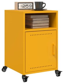 Sonata H Нощни шкафчета 2 бр горчица жълто 36x39x59 см стомана
