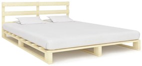 285245 vidaXL Палетна рамка за легло, бор масив, 160х200 см