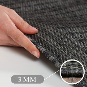 Тъмносив кръгъл външен килим ø 120 cm Giza – Ayyildiz Carpets