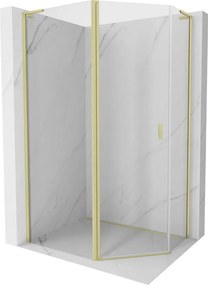 Mexen Mist L петоъгълна асиметрична душ кабина с отварящи се врати 100x80 см,