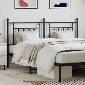 353572 vidaXL Метална табла за глава, черна, 160 см