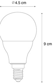 Смарт E14 димируема LED крушка G45 опал 4.9W 470 lm 2700-6500K