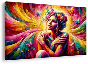Картина на платно – Вълшебна жена с пеперуди