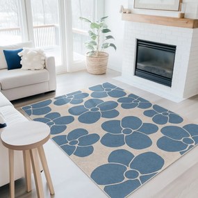 Синя пътека подходяща за пране 80x200 cm Blue Meadow – Mila Home