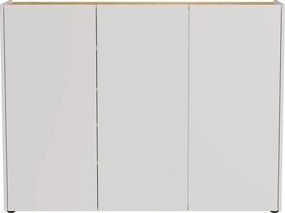 Кремаво шкафче с дъбов декор 138x105x25 cm Libbiano – Germania