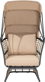 Бежово метално градинско кресло Paros – Garden Pleasure
