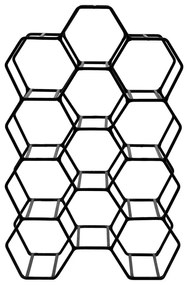 Черна метална стойка за вино за 12 бутилки Salbris - Light &amp; Living