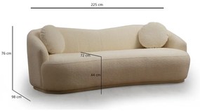 Кремав диван 225 cm Ancona – Artie