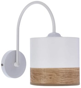 Бяла стенна лампа ø 15 cm Bianco - Candellux Lighting
