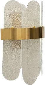 Стъклена стенна лампа в златист цвят Gris – Mauro Ferretti