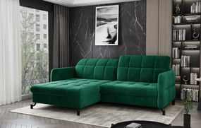 Ъглов диван Lorette-Green Dark-Left
