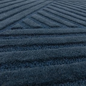 Тъмносин вълнен килим 120x170 cm Hague - Asiatic Carpets