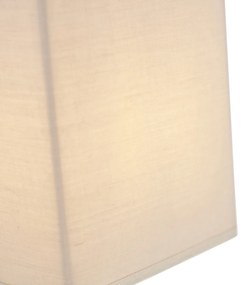 Селска стенна лампа бежова с текстилен абажур - Vete