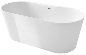 Свободностояща вана, A248466000, Roca, Stonex, click-clack клапа и сифон, бяла, 159х79х59см