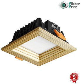 APLED -LED Лампа SQUARE WOODLINE LED/6W/230V 3000K 12x12 см бор масивнo дървo