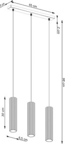 Кафяво-сиво метално висящо осветително тяло Gleam – Sollux