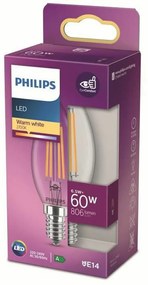 LED крушка за лампа тип свещ Philips Equivalent  E14 60 W