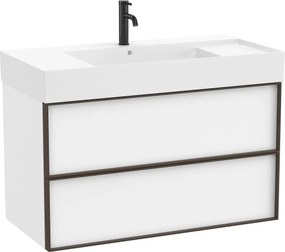 Конзолен шкаф A851992509, Roca, с мивка, бял мат, 100x49x68.5см