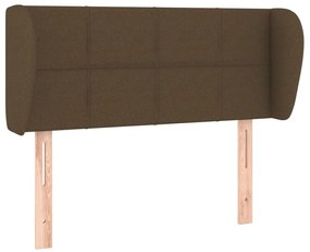 3117121 vidaXL Горна табла за легло с уши, тъмнокафява, 83x23x78/88 см, плат