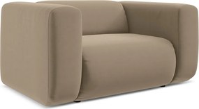 Бежово кадифено кресло Ekahi – Makamii