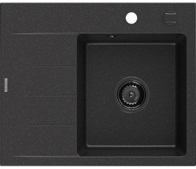 Mexen Ben гранитна мивка с 1 отделение и с отцеден, дясна 600x500 мм,