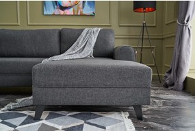 Антрацитен ъглов разтегателен диван (U-образен) Belen - Balcab Home