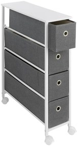Бяло-сива подвижна етажерка 20x79 cm - Maximex
